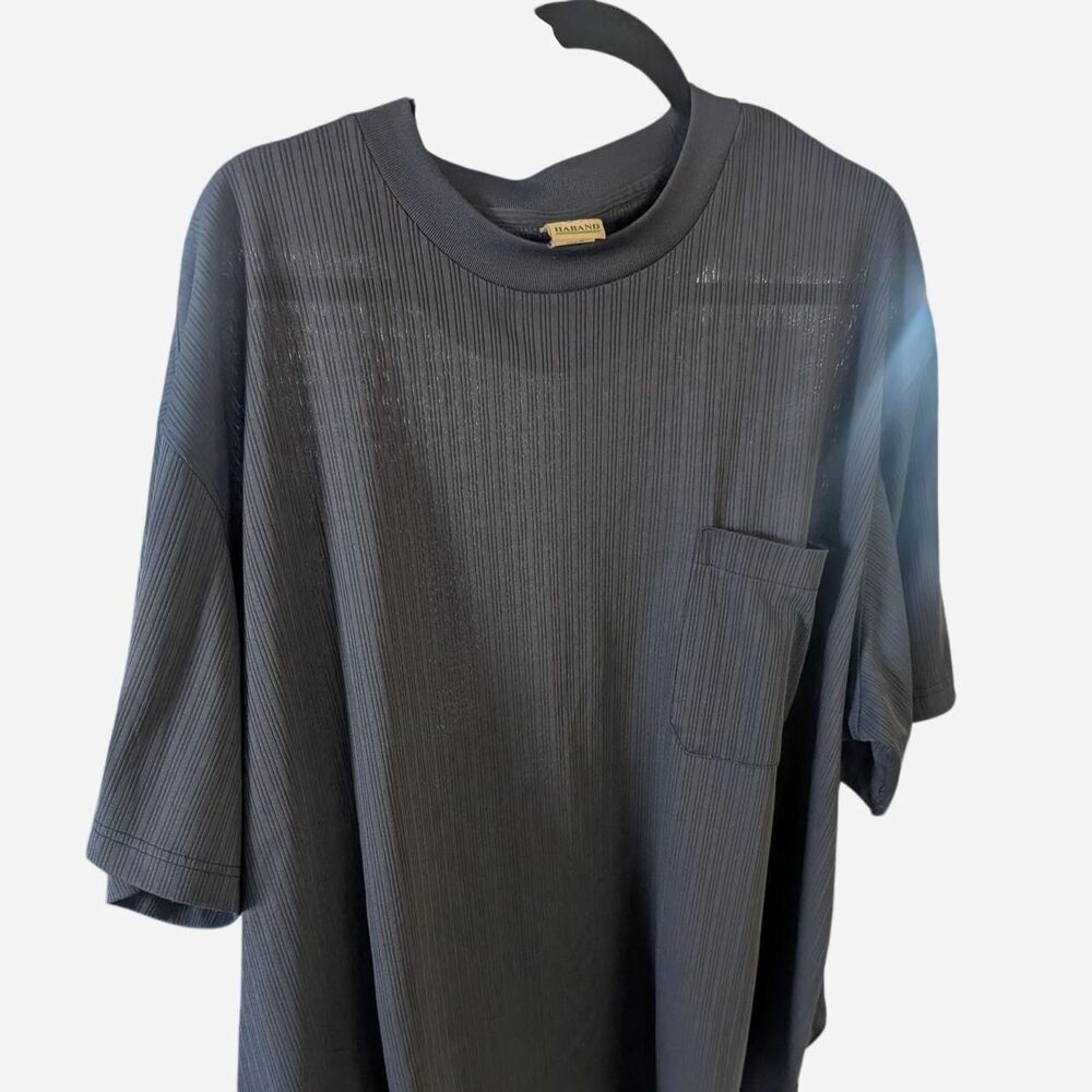 Haband Men's Grey and Blue T-shirt